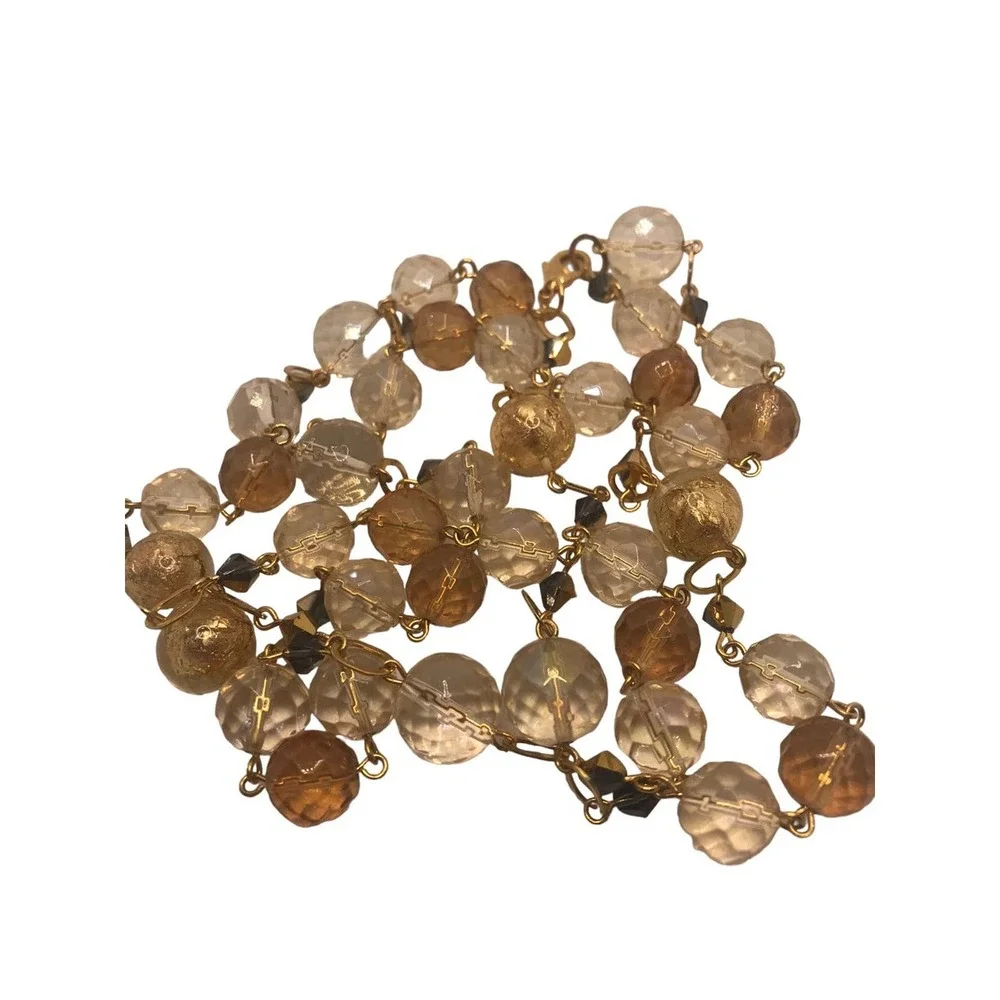 Vintage Double Strand Glass Beaded Necklace‎